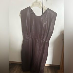 Faux leather dress